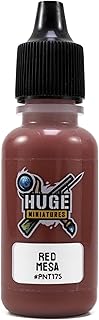 Huge Miniatures Acrylic Paint, Red Mesa Model Paint Miniature Scale Modeling Color â€“ 17ml Dropper Bottle