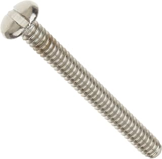 18-8 Stainless Steel Machine Screw, Plain Finish, Pan Head, Slotted Drive, Meets ASME B18.6.3, 1/4" Length, Fully Threaded, 0-80 Threads (Pack of 100)