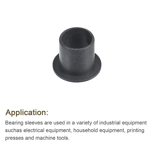 Miniatura 80 de uxcell Los rodamientos ensanchados de la manga 32.8 ft m diámetro interior 39.4 ft m OD 19.7 ft m longitud POM envueltos bujes sin aceite negro