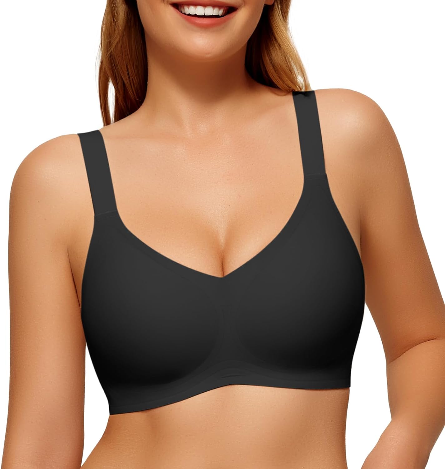 Wireless Bras for Women No Underwire Full Coverage Push Up Bra Support Plus Size Bras for Older Women Bralettes - Image 3