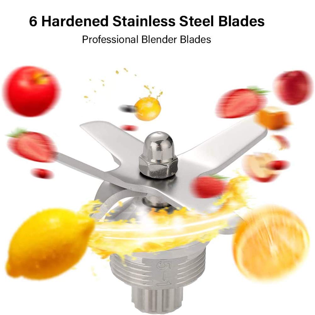 DNYSYSJ 2200W Household Kitchen Countertop Blender Mixer Juicer Machine 6 Blades Smoothie Blender Food Mixer with 2L Capacity Jar