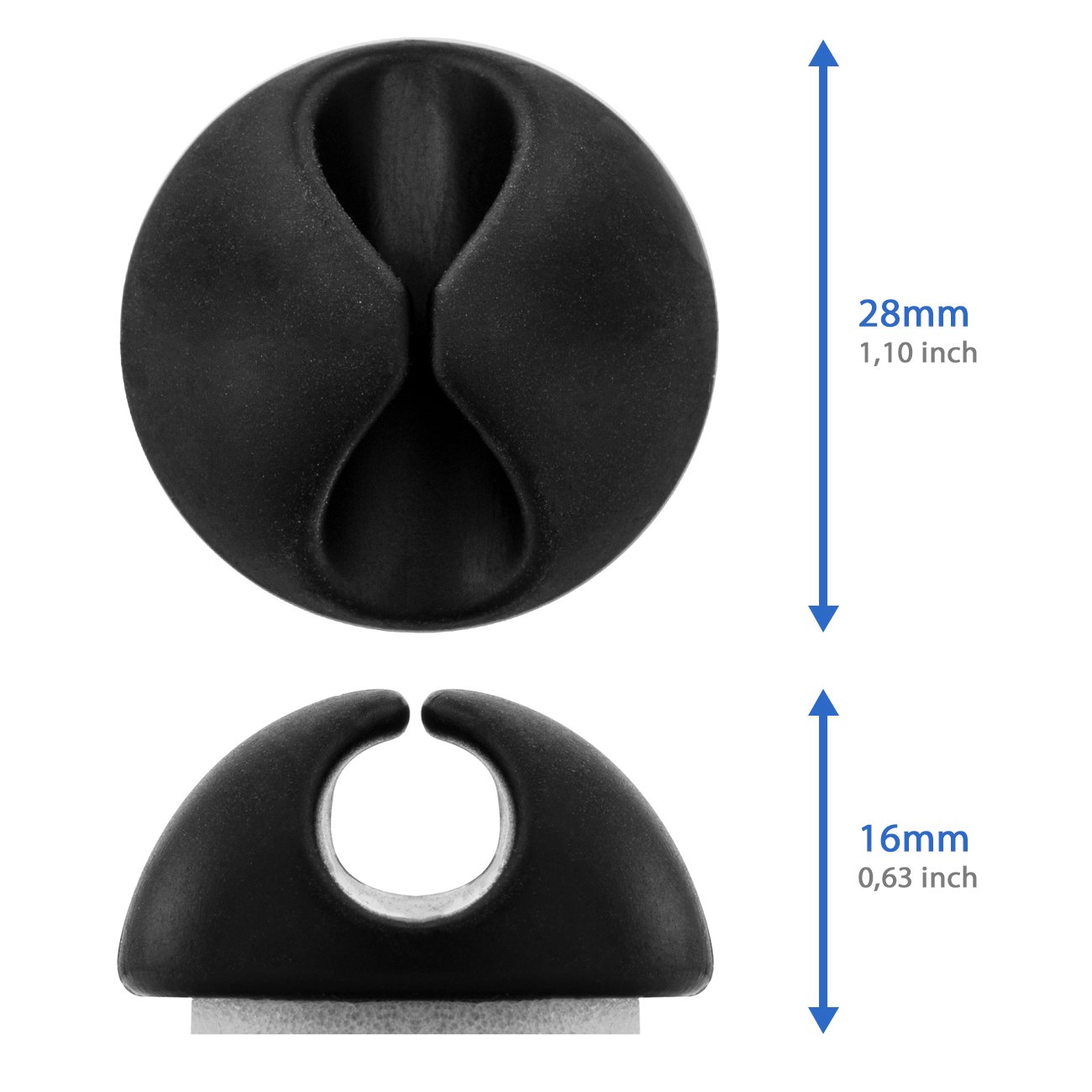 deleyCON Serre-Câbles 10x: Organisation de Câbles Facile et Efficace Jusqu'à 8mm - Image détaillée