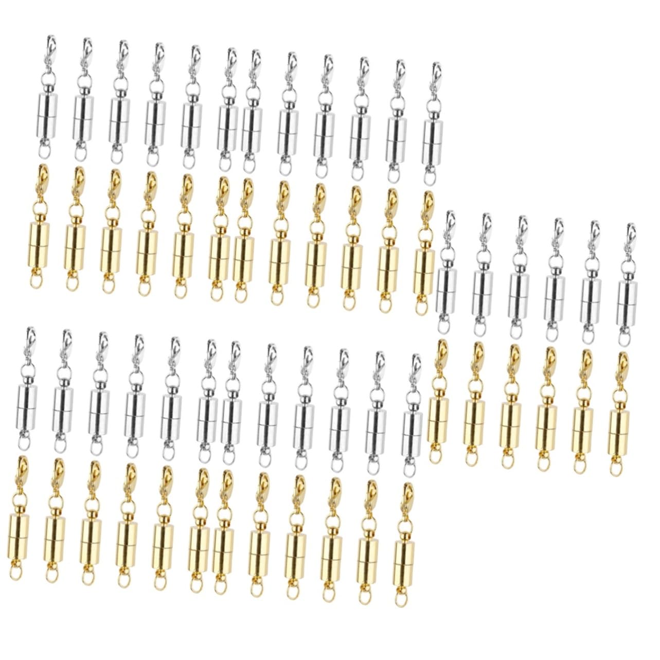 Uonlytech 5 set Chiusura A Moschettone Chiusure Magnetiche Per Collane Chiusure A Moschettone Chiusura Facile Per Collana Per e Per La Creazione 12 pezzi*5