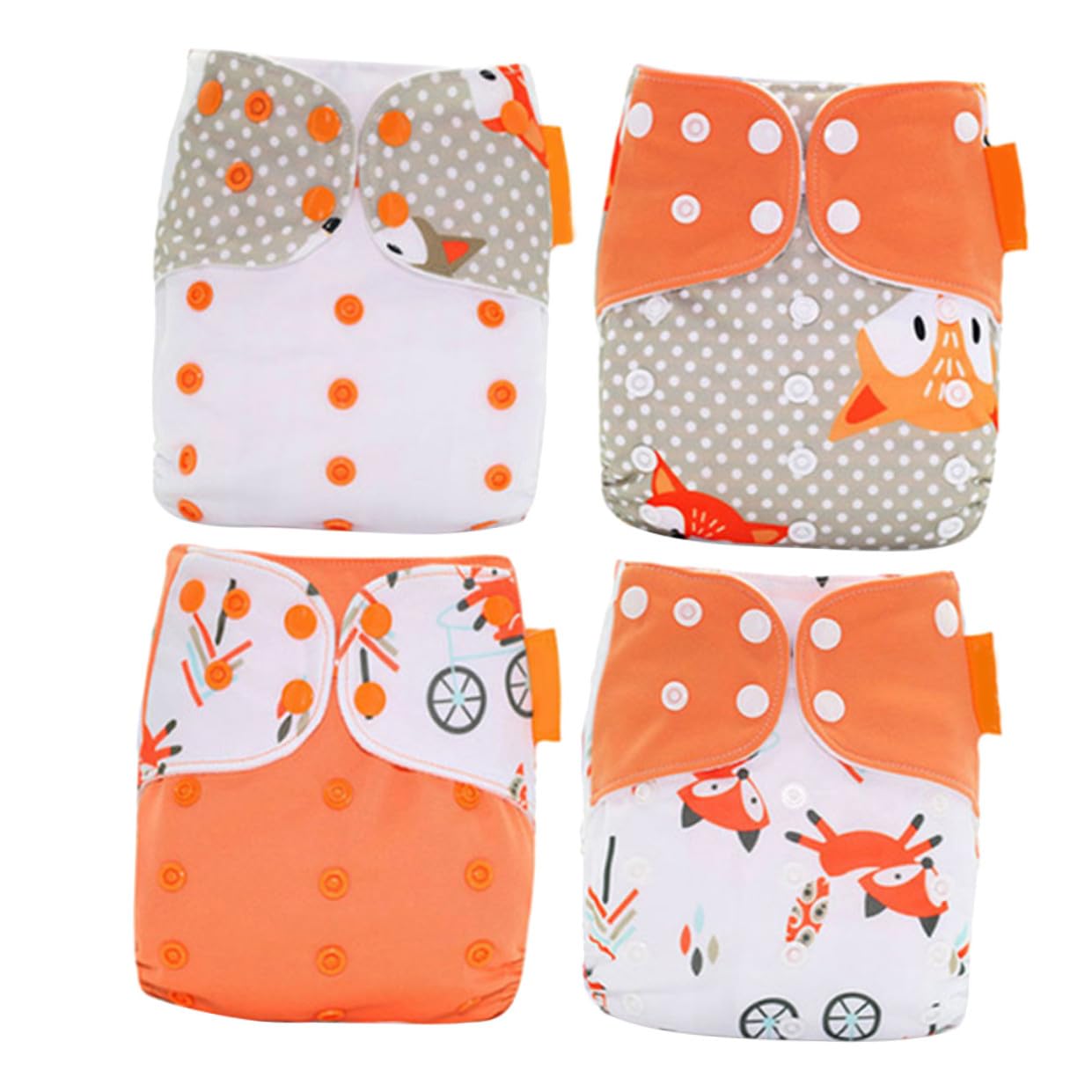 4 Stück pack Waschbare und Wiederverwendbare Babywindeln aus Polyester für Neugeborene Trainingshöschen für Täglichen Gebrauch zu Hause