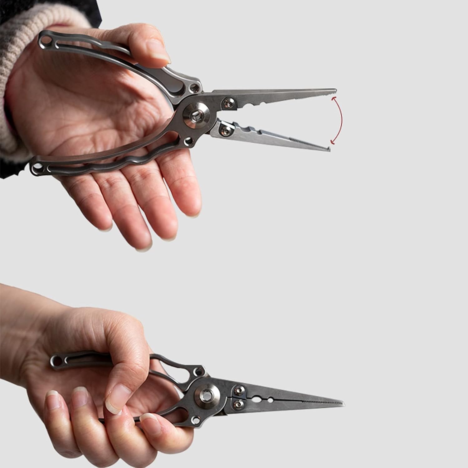 Fishing Pliers Fishing Pliers Hook Pliers Multi-Function Lua Pliers Lead Open Hook Fishing Gear Wire Cutter Fish Control Opener Open Loop Pliers Fishing Gear