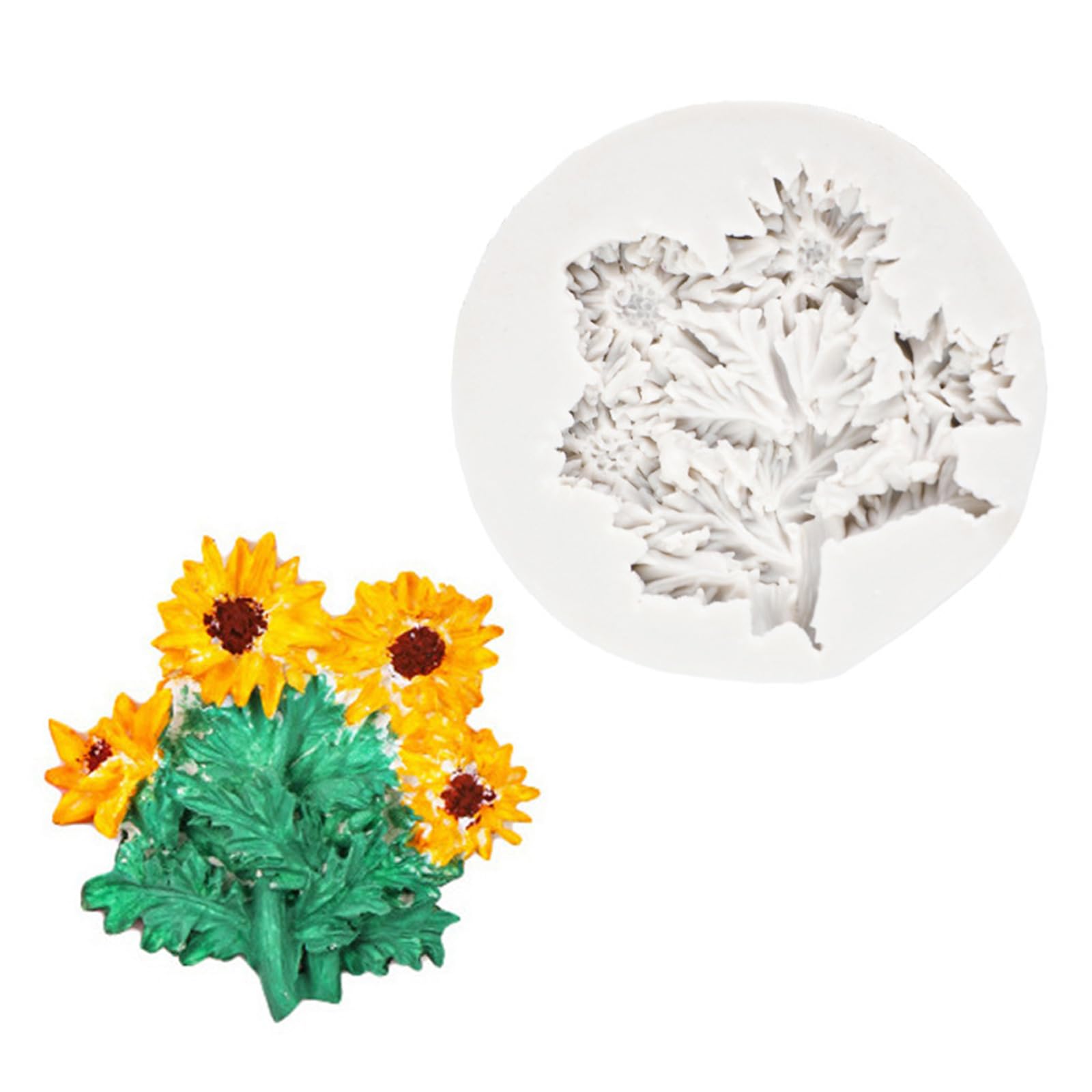 Buxuaaaa Leaves Floral Shape Silicone Molds Multipurpose Silicone for Making Soap Fondant Chocolate Baking Food Grade Mold