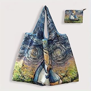 1pc Large Capacity Tote Bag, Lightweight Foldable Shopping Bag, Grocery Handbag For Women