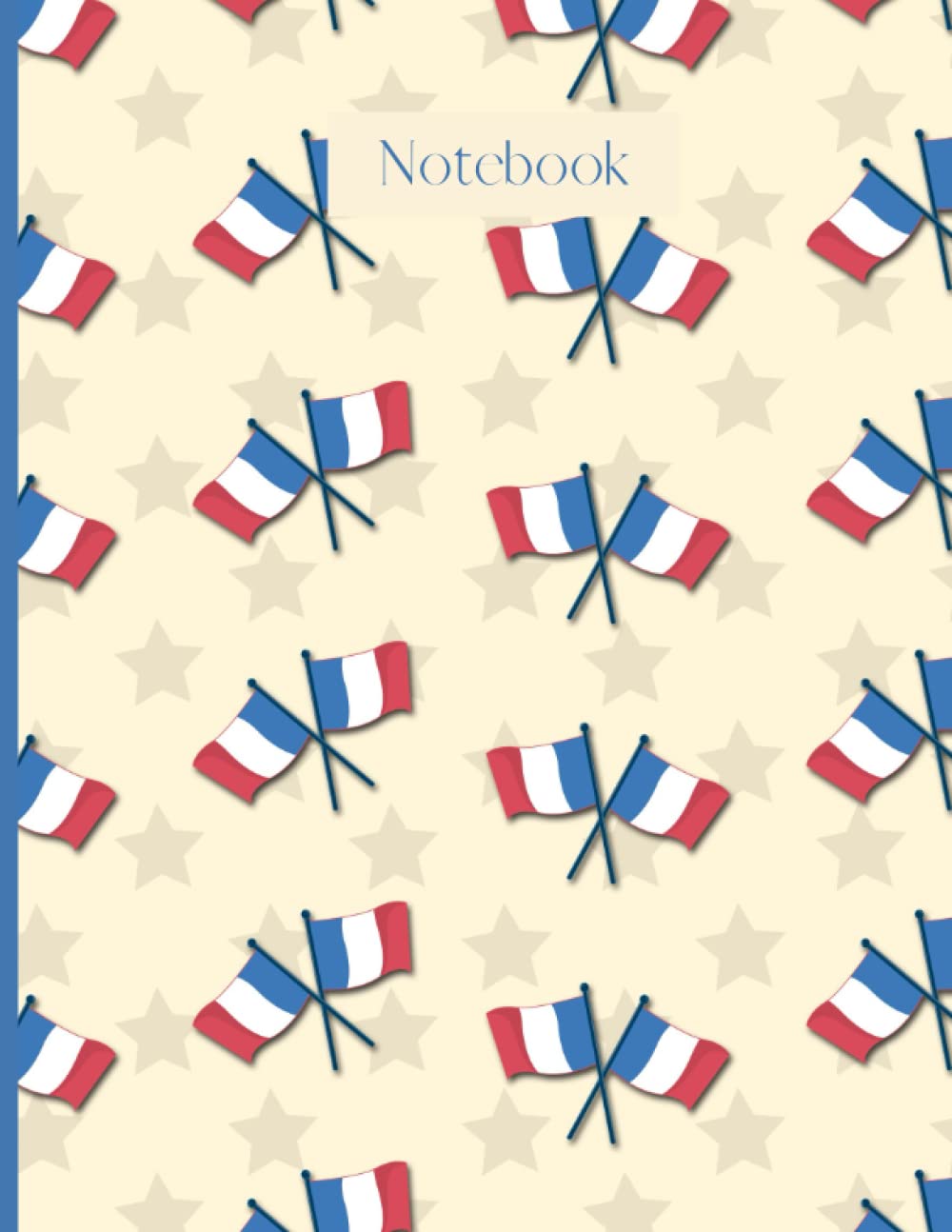 Notebook: French flag Composition: Notebook - College Ruled 110 Pages - Large 8.5 x 11