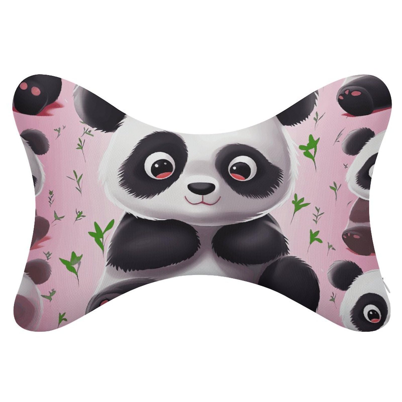 Oreiller de voiture panda pour soulager la nuque en voyage et camping