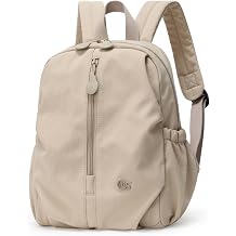 Mini Backpack Purse for Women, Lightweight Water-Resistant Nylon Daypack College & Travel Backpack for Daily Use Khaki
