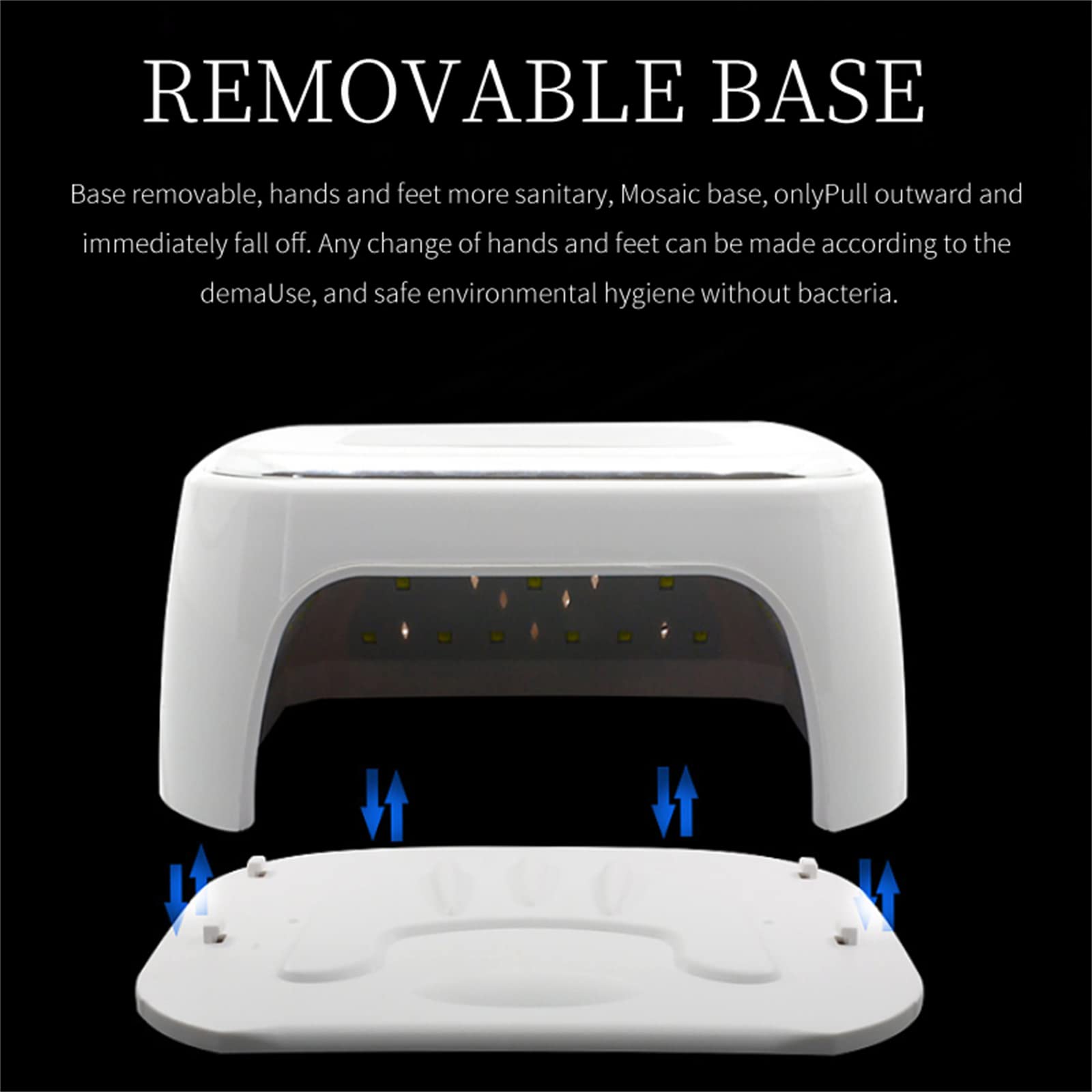 Asciuga unghie Altoparlante Bluetooth Lampada per unghie Gel per asciugatura Asciuga smalto per unghie Lettore musicale Luce per polimerizzazione per unghie Lampada per unghie LED Timer