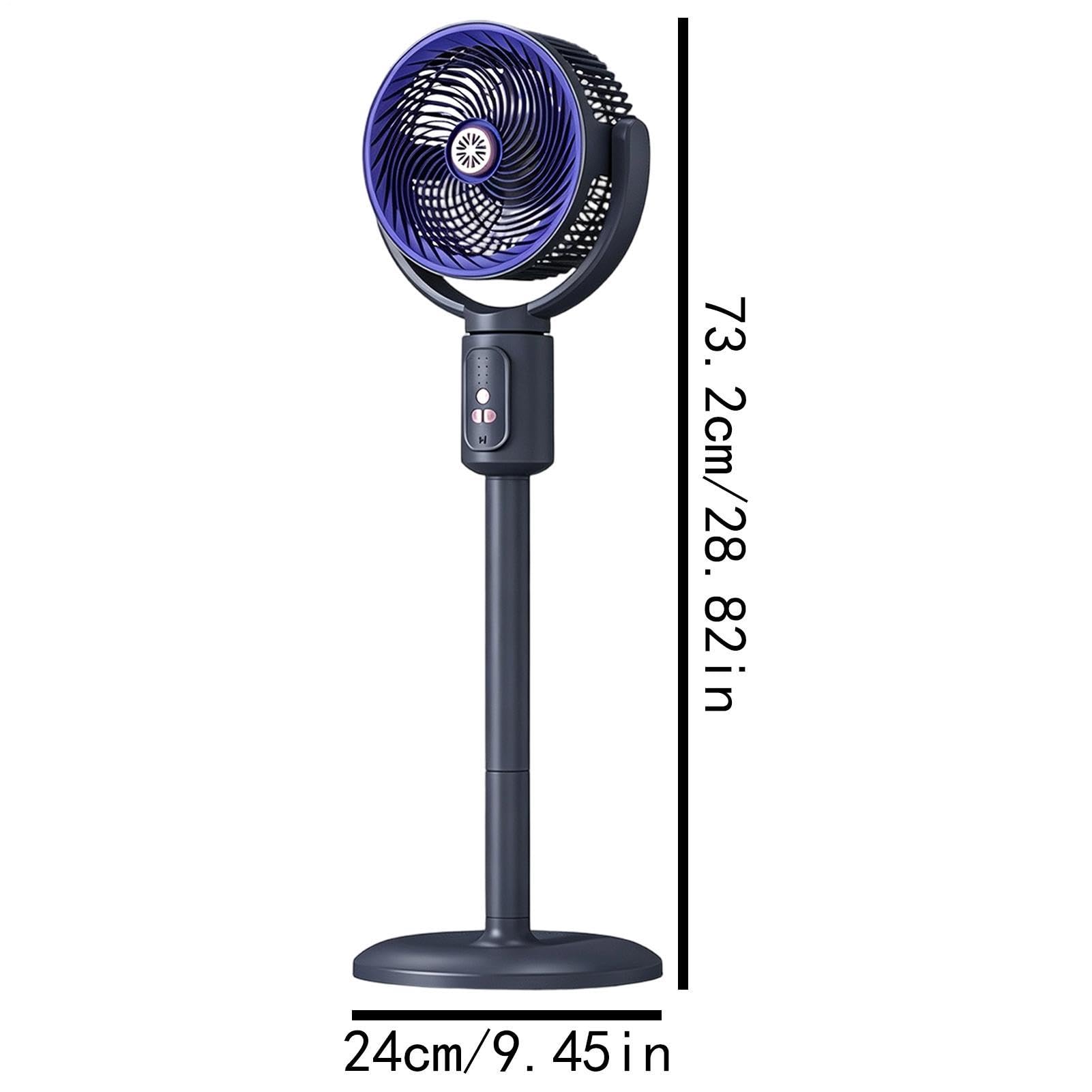 Ventilatore A Piantana Oscillante 5 Velocità Timer 8 Ore Ricaricabile | Ventilatori A Piantana Elettrici Per Camera Da Soggiorno Cucina Ufficio Domestico Dormitorio