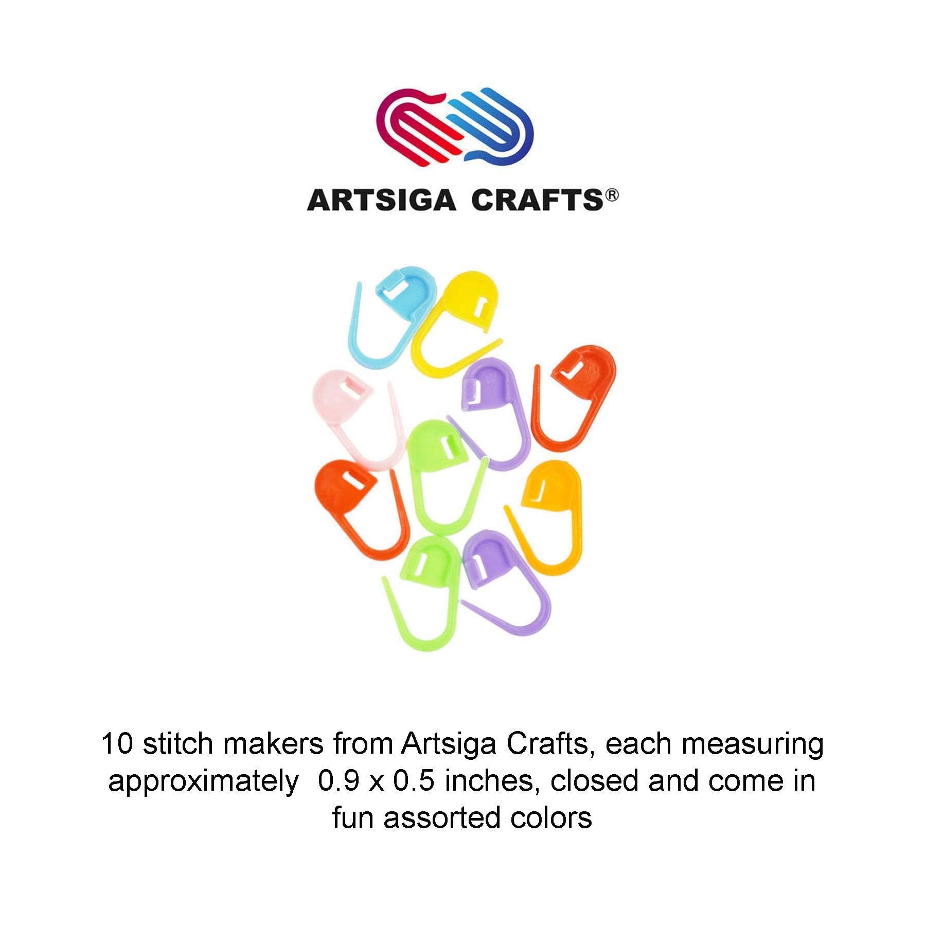 Knitter's Pride Jumbo Knitting Needles Crochet Hooks 6 inch (15.5cm) Size US US T/X/U (25.00mm) 600618 with 10 Colorful Stitch Markers