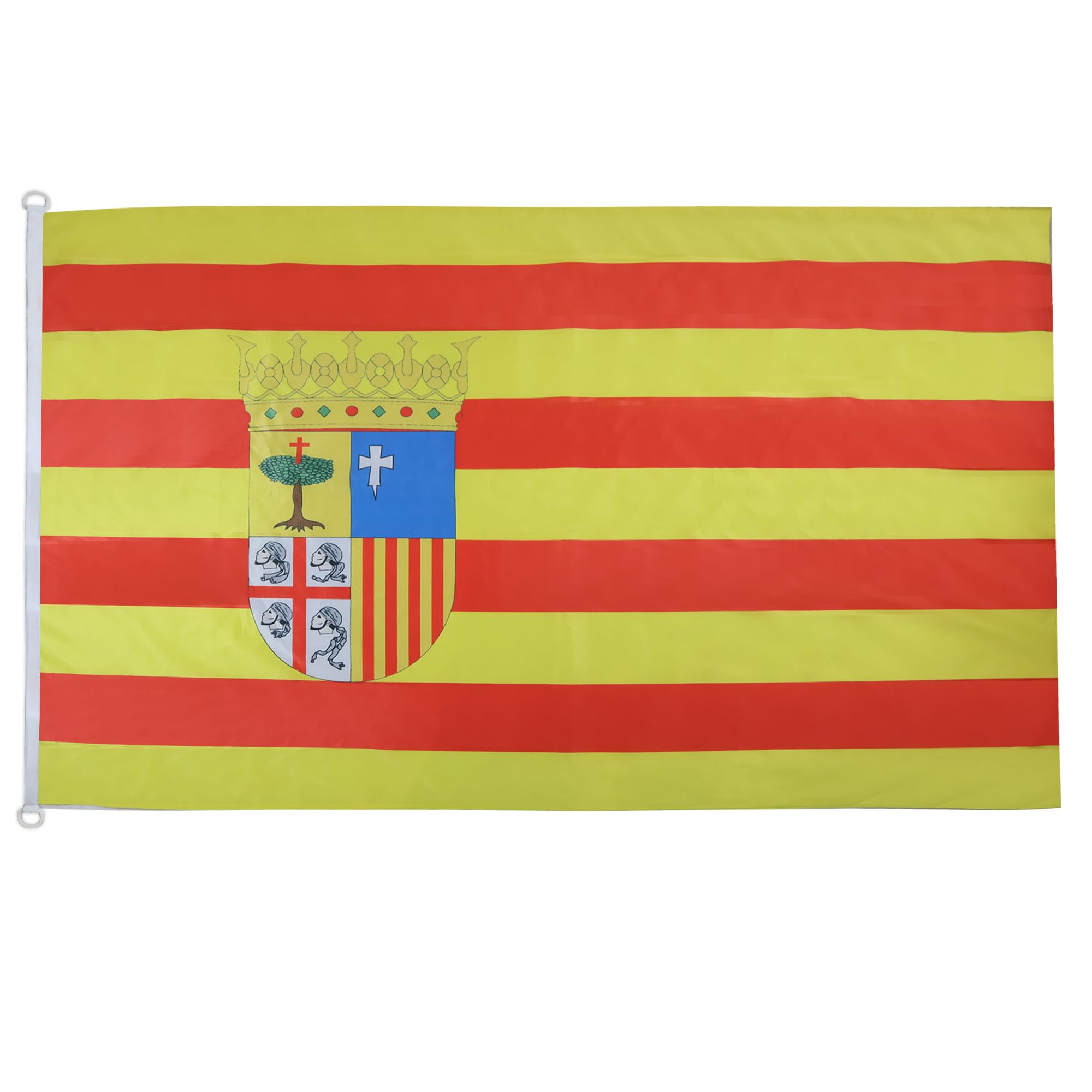 Drapeau Aragon de haute qualité en maille bloquée 170g pour extérieur durable