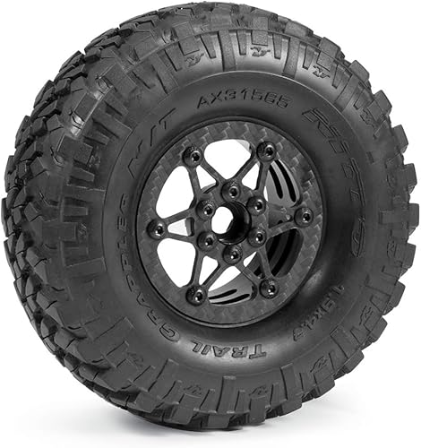 Miniatura 3 de Llantas de fibra de carbono de 1.9 pulgadas para 110 RC Car Crawler Capra SCX10 RR10 TF2 Element Enduro Gmade R1 tramposos 1.9S DIY (4 piezas A)