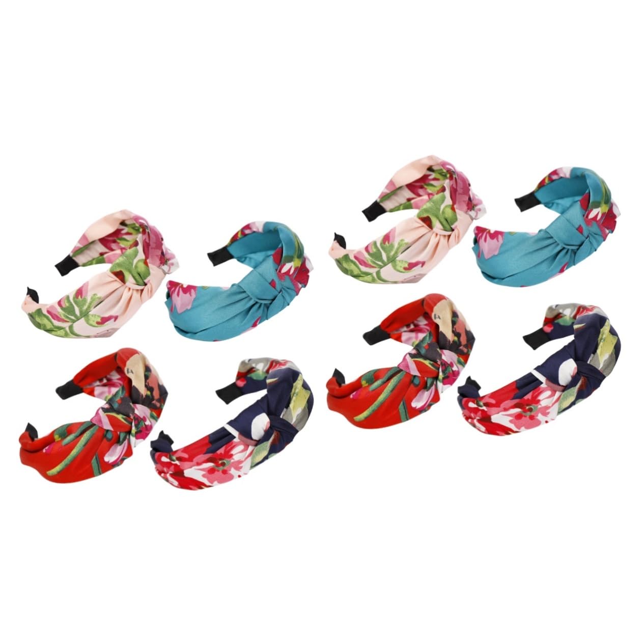 FRCOLOR 8stücke Teiliges Bohemian Haarband Mit Blumenmuster Breiter Modischer Haarschmuck Für Und Mädchen Blau Rot Und Hellrosa Für Tägliche Outfits Und Besondere Anlässe
