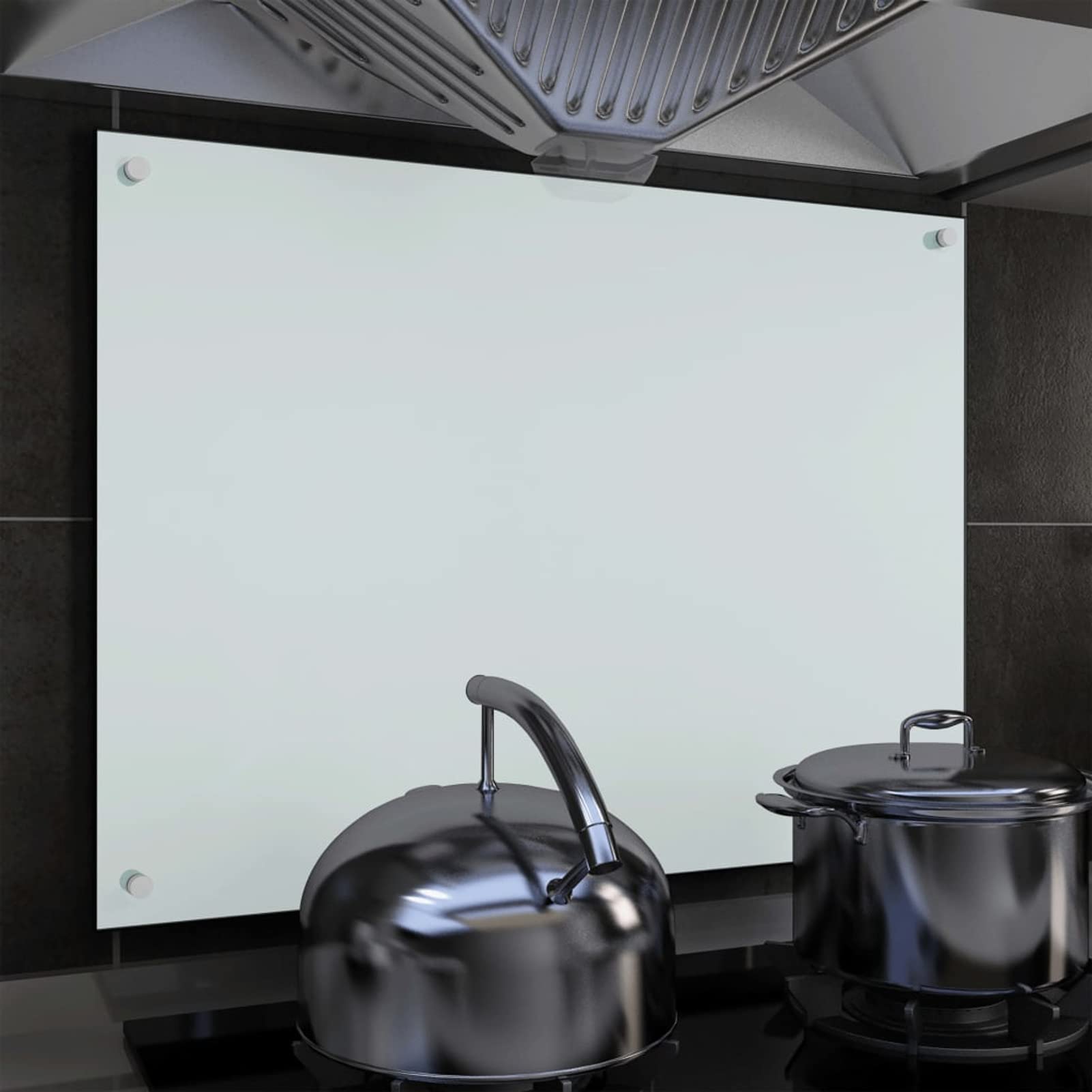 Paraschizzi per Cucina Bianco 80x60 cm in Vetro Temperato,Cucina e Pranzo,Strumenti e Utensili cucina-249456