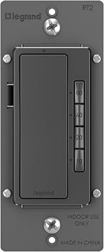 Legrand Radiant Digital Countdown Timer Switch, 4-Settings, Black, 1-Pack