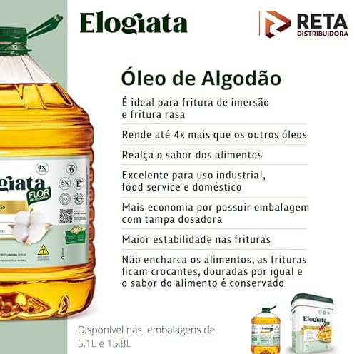 OLEO DE ALGODAO - ELOGIATA - GALAO 5,1L
