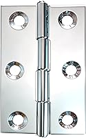 Vista 2 de Bisagra de puerta de acero inoxidable para muebles para el hogar, 10 unidades, 2.15 x 1.3 pulgadas