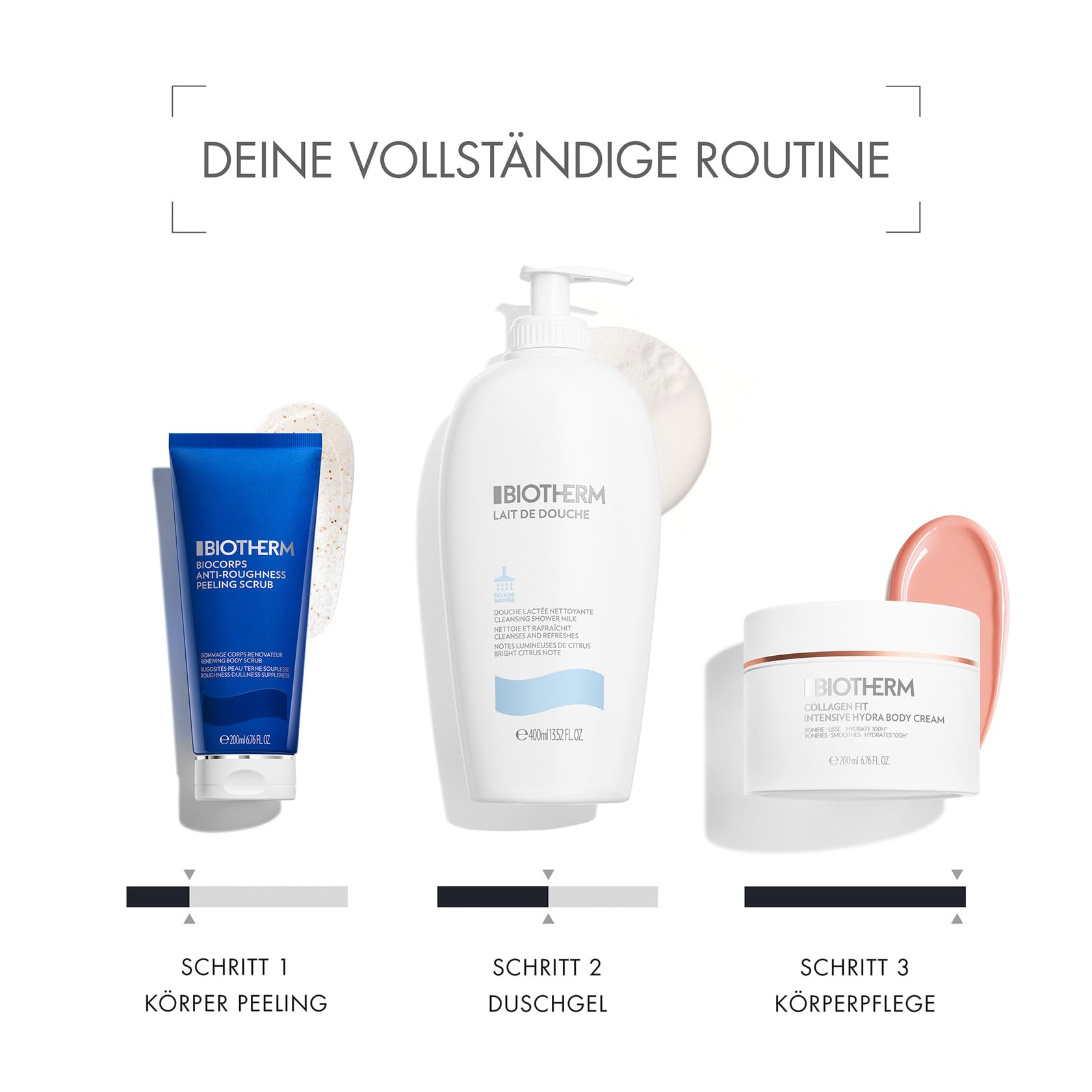 Biotherm Biocorps Body Scrub, Körperpeeling gegen rauhe Haut, erneuernder Body Scrub, für jeden Hauttyp, 200ml