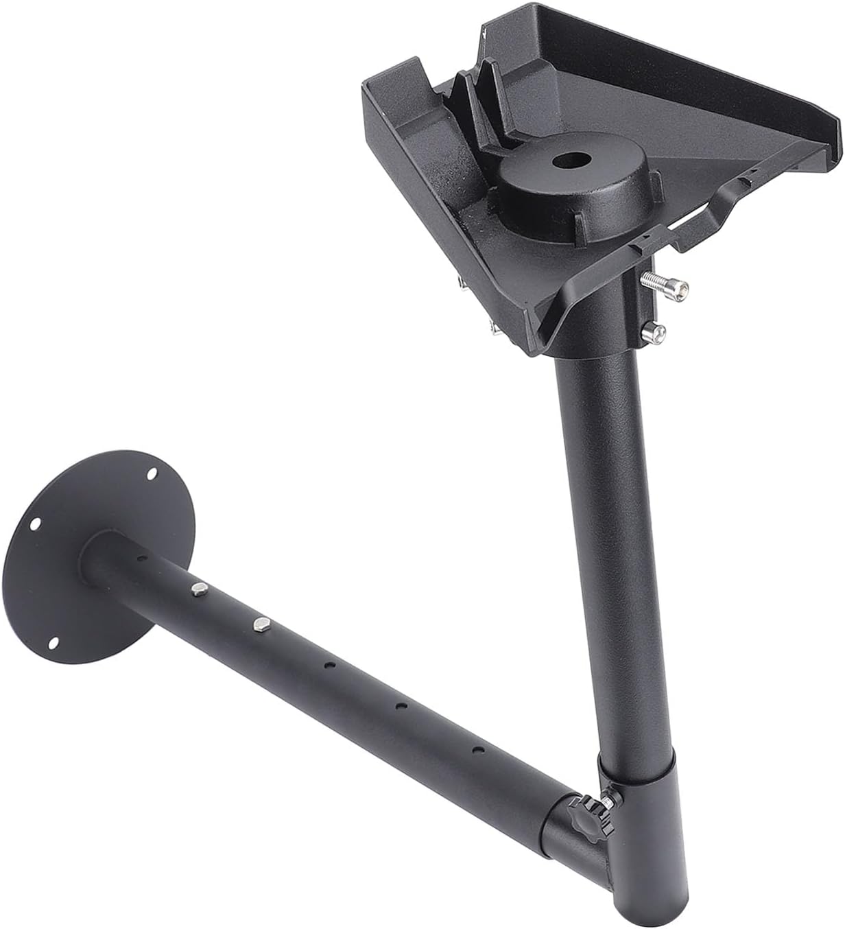 WALFRONT Adjustable Long Wall Mount for Rectangular Satellite, Alloy Steel, 360 Degree Rotation, Easy Installation for Gen 3 Dish Antenna