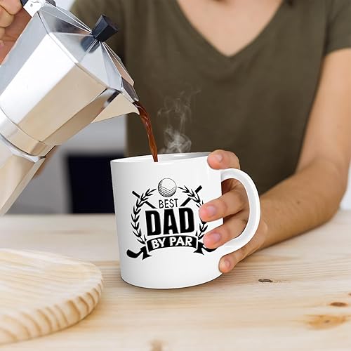 Miniatura 5 de uinwk Taza de café Best Dad By Par, regalo de taza de golfista, Día del Padre, Navidad, regalos de cumpleaños para golfista, padre, papá, abuelo,