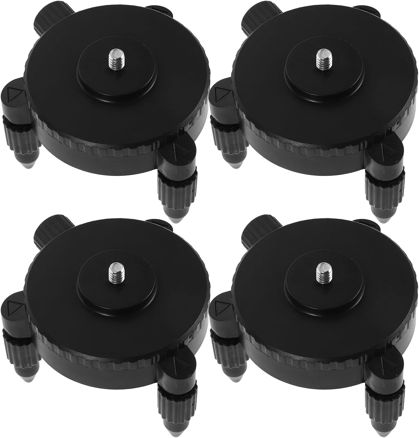 Veemoon Universal Adjustable Level Holder Mount Bracket with Three Independent Knobs 4pcs Multi-functional Plastic and Metal Base for Level Tools, for Tile Laying and Slopes
