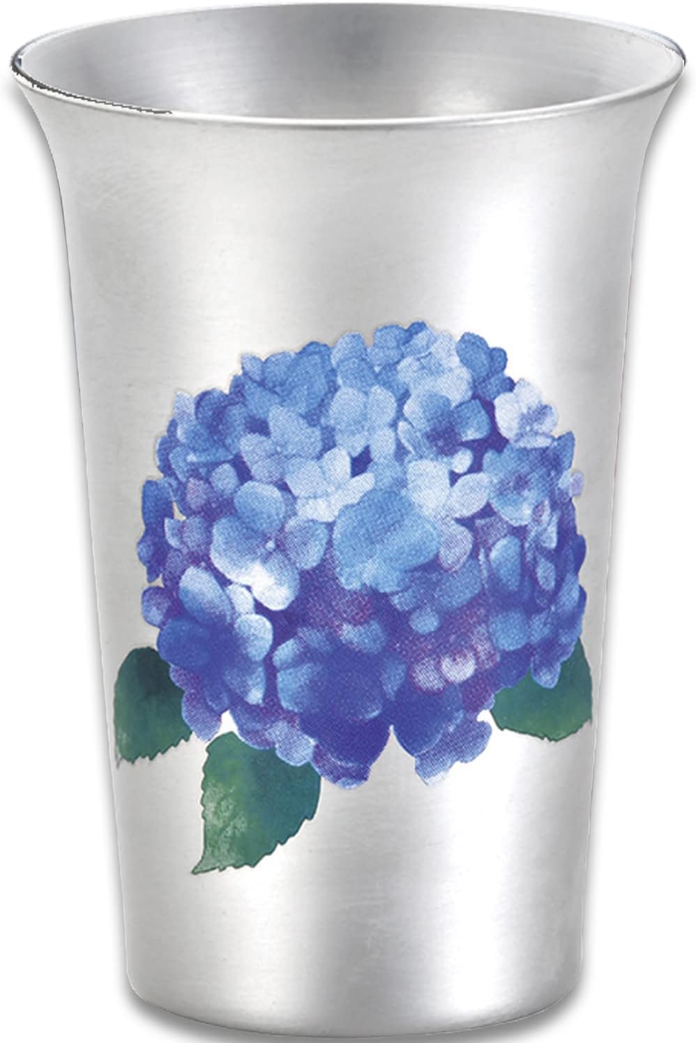 Shin-Etsu Works Japanese Sake Glass, 5.1 fl oz (150 ml), Color Change When Poured With Cold Liquor, Hydrangea, Made in Japan