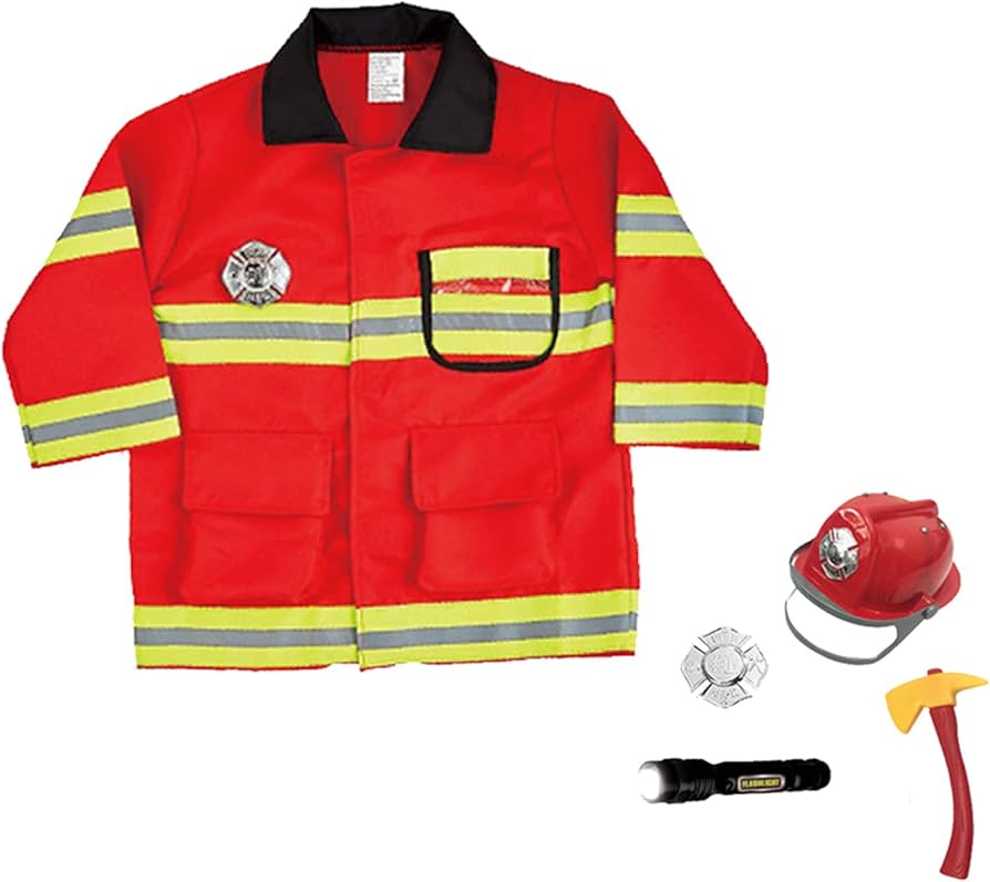Amazon.co.jp: [冬の花] 消防士 コスプレ 子供 衣装セット 子供消防