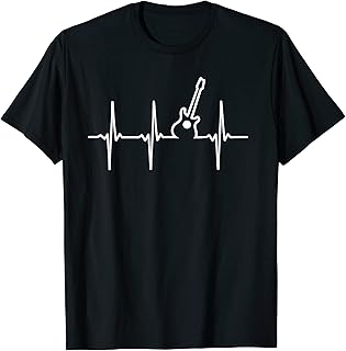 Gitarre Herzschlag Geschenk Musik Instrument T-Shirt