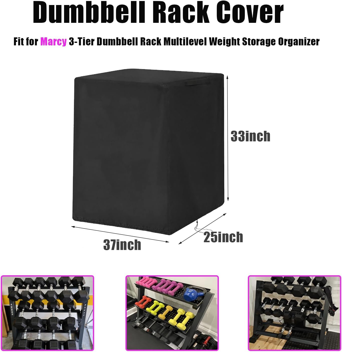 Dumbbell Rack Cover, Dust-Proof Strength Training Dumbbell Racks for Home Gym Cover Waterproof Dumbbell Weight Rack Protective Cover (Cover Only)