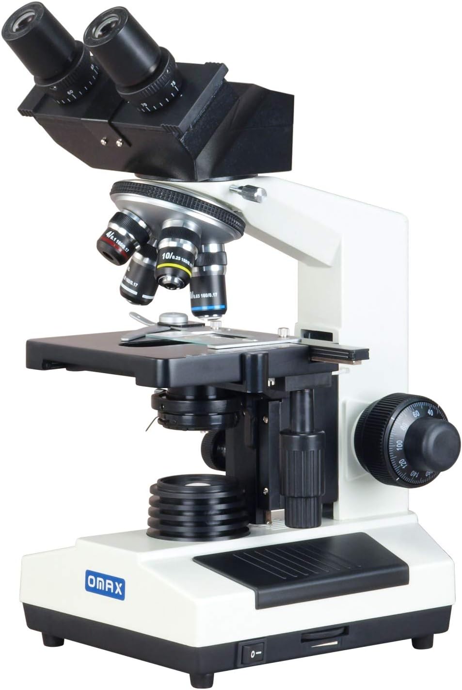 OMAX MD827S30 3MP Digital Integrated Microscope with Halogen Illumination - 40X-2000X Magnification - Compound Binocular Microscope - Ideal for Clinics, Vets & Classrooms