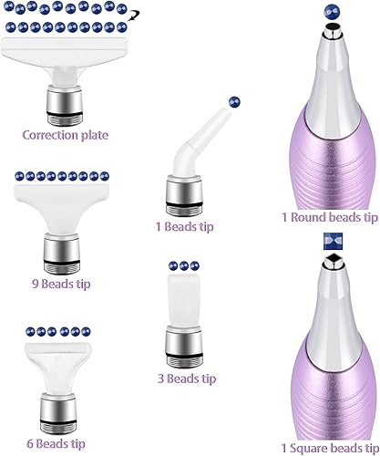 Miniatura 3 de Herramientas de accesorios de bolígrafo de pintura de diamante, puntas cuadradas y redondas de metal, taladro ergonómico de diamante, punta Dotz,