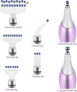 benote Metal Diamond Art Painting Pen Kits Screw In Tip, Ergonomic Diamond Drill Pen Tools Square Painting Art Supplies with Multi Interchangeable Tip for Arthristic Hand Cramp - Purple