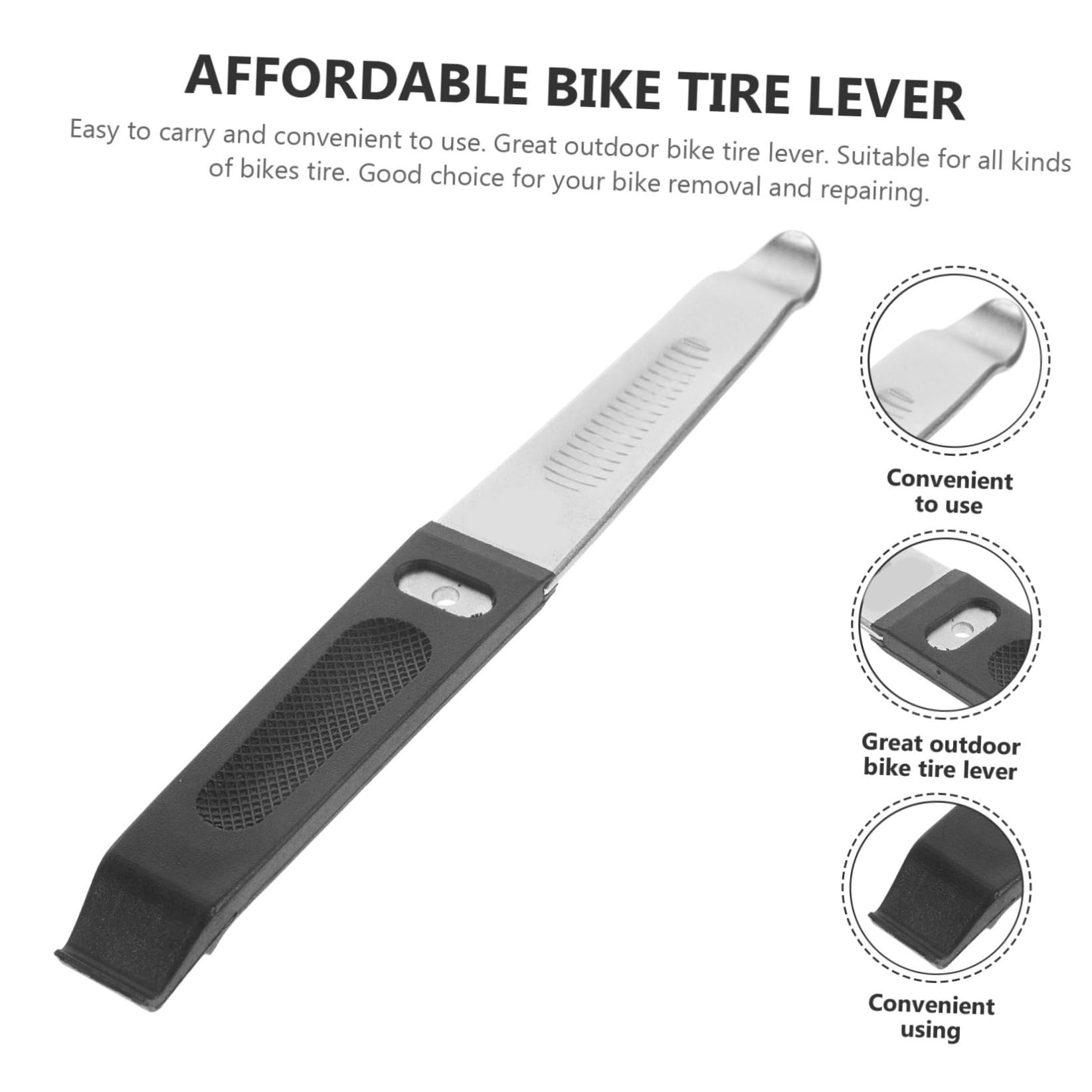 Hemobllo Outdoor Fahrrad Reifenheber Stahl Reifenwechsel und Reparaturwerkzeug für Fahrräder Leicht Tragbar Ergonomisch und Einfach zu Bedienen