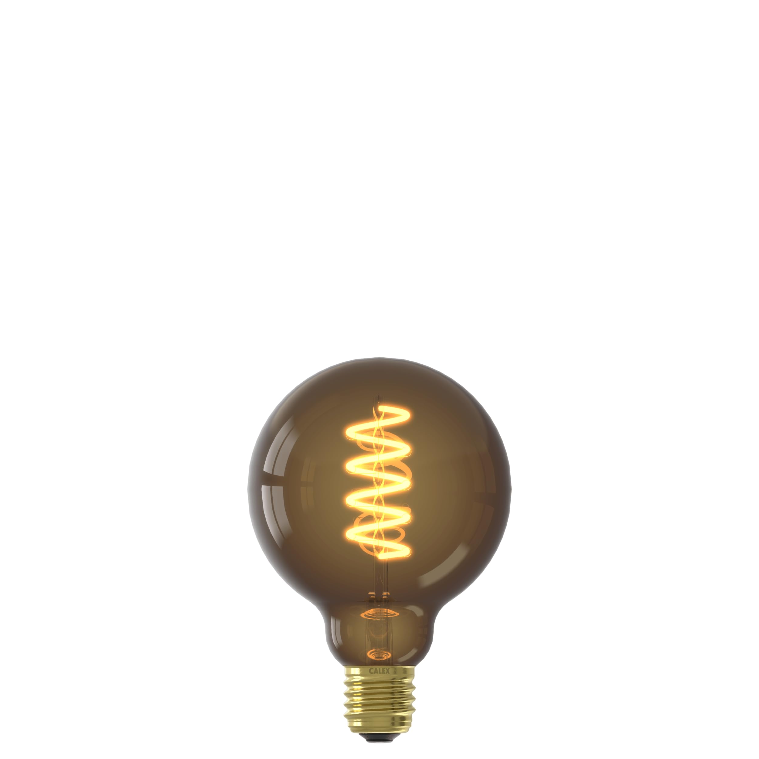 CALEX LED Lampe E27, G95, Spiralförmig Filament, Vintage Rustikal, Warmweiß Licht, dimmbar, 3er Pack
