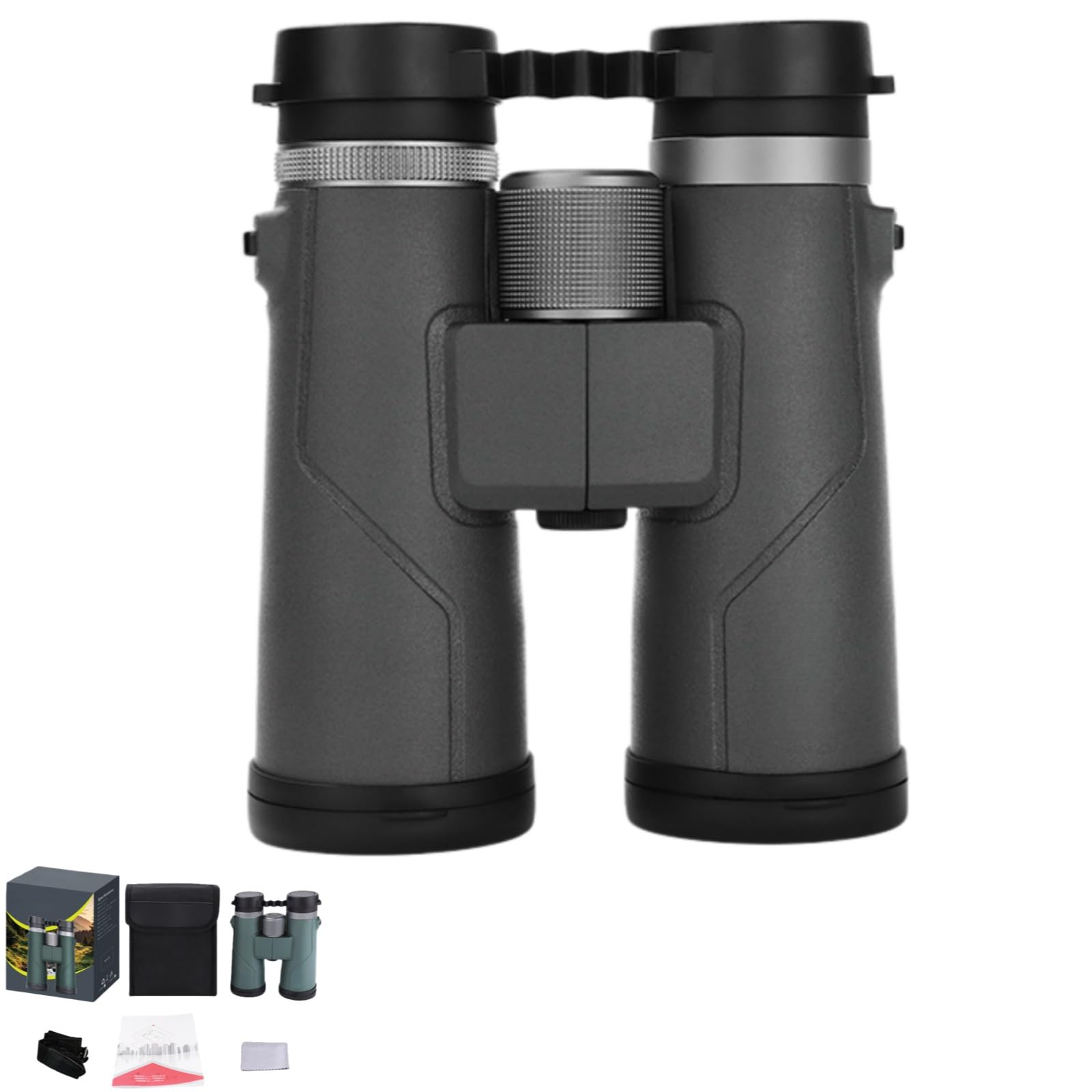 Kersens Jumelles Original à Talon HD à Fort grossissement pour Adultes, Jumelles à Vision Nocturne Warmax, étanches et Portables pour l'observation des Oiseaux, Les Voyages, l'observation des (Noir)