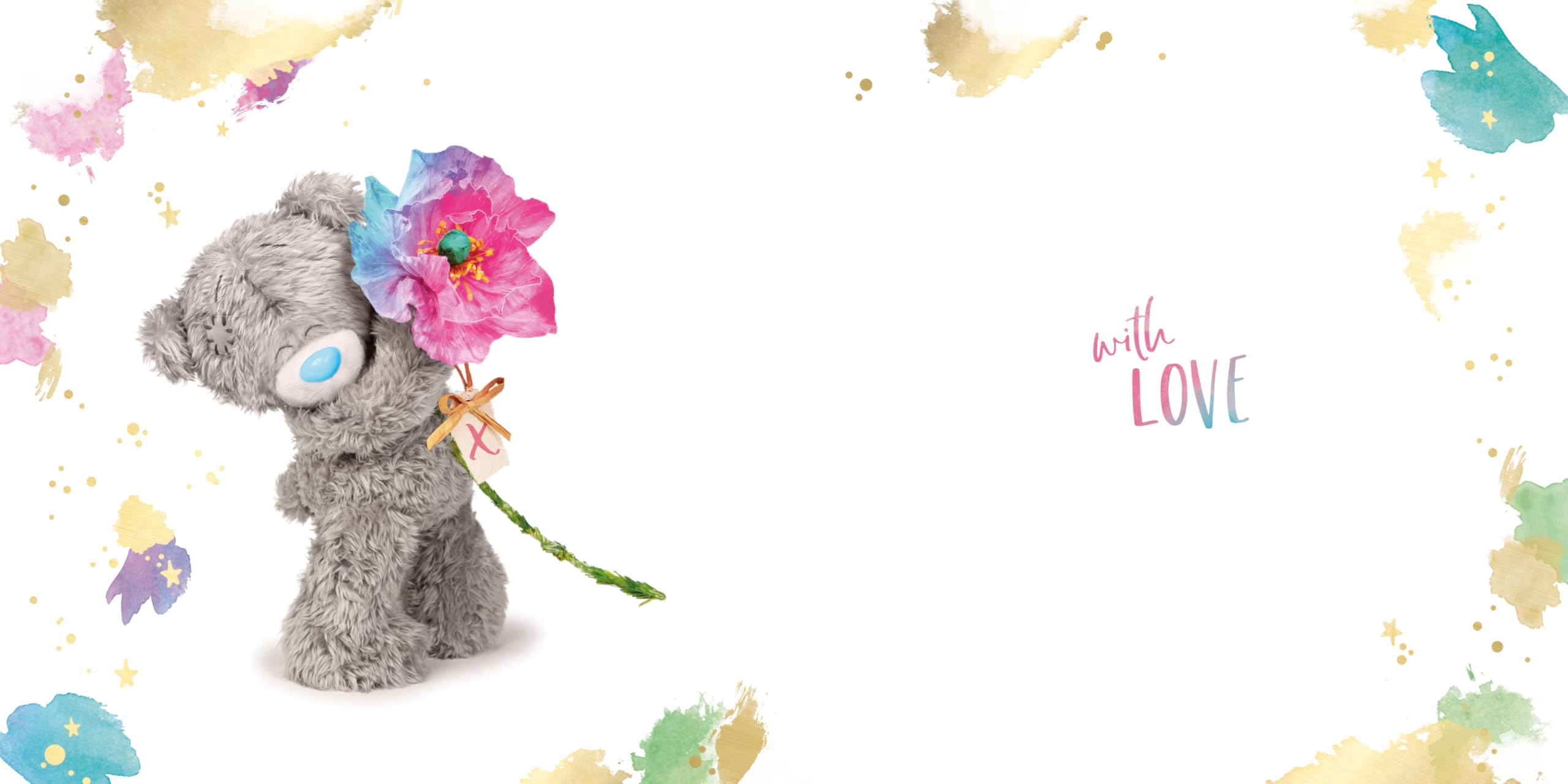 Me To You Tatty Teddy 3D Luxury Keepsake Birthday Card, Just For You 6 x 6 - Official Collection
