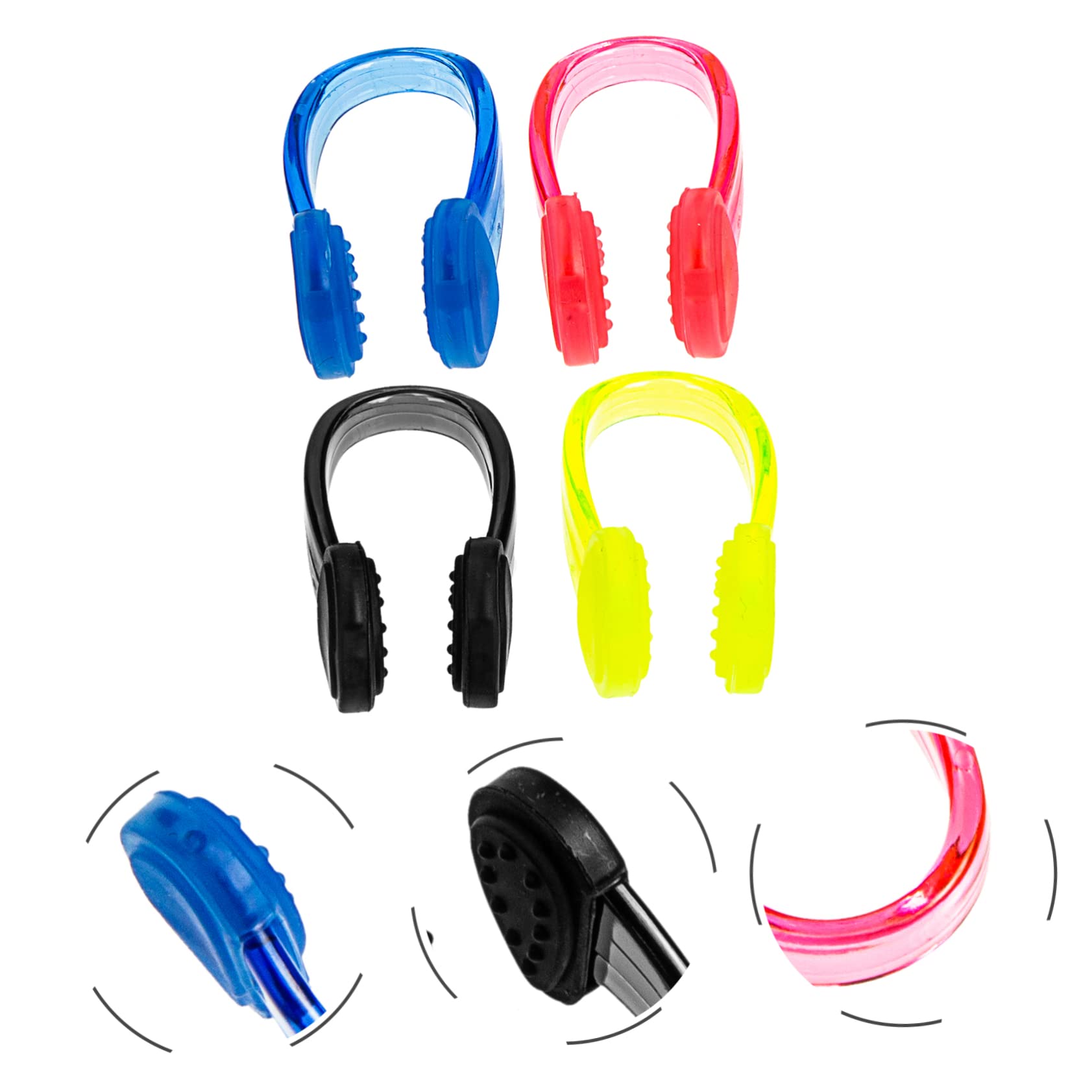 TOYANDONA Pinzas De para Natación Accesorios De Natación Profesionales Clips Convenientes Y Diseño Ergonómico Y Cómodo Resistentes Al Agua Azul Negro Rosa