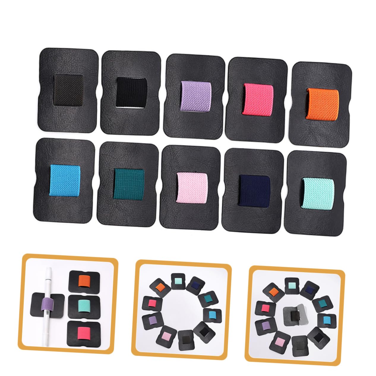 Operitacx 50stücke Teiliges Selbstklebender Pu-stift Und Kabelhalter Für Notizbücher Und Tablets Elegante Farben Für Optimale Organisation Installieren Für Büro Und Zuhause
