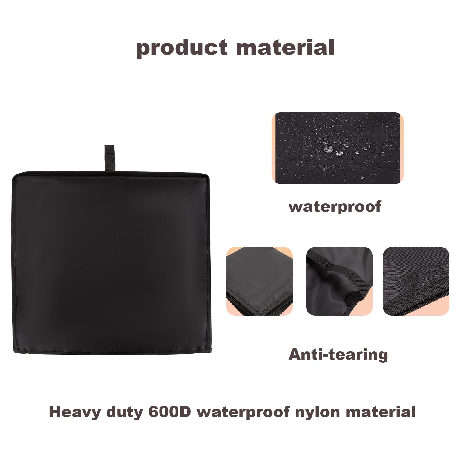 Housse Anti-Poussière Pour Machine, Nylon 600D Matériau, Noire