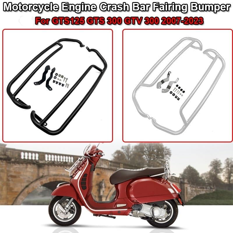 Engine Protection Bar for GTS125 300 GTS125 GTS300 GTV300 2007-2023 Motorcycle Highway Engine Guard Crash Bar Frame Bumper Fairing Protector