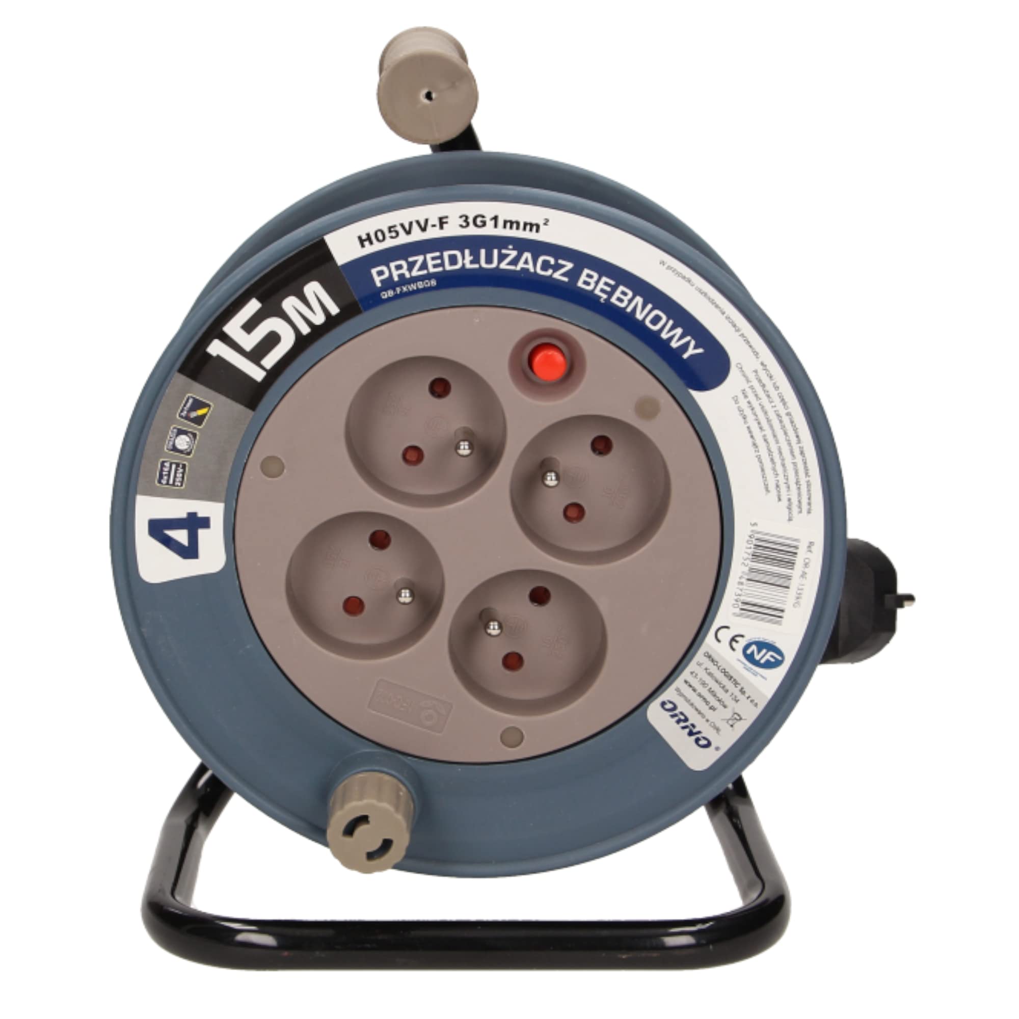 Orno Rallonge Électrique Avec Poignée Ergonomique - Câble 3G1mm2 Jusqu'à 2300W - Disponible En Plusieurs Couleurs