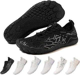Barfußschuhe Damen Herren Wasserschuhe Schnell Trocknend Badeschuhe Schwimmschuhe Surfschuhe Aquaschuhe rutschfeste Fitnessschuhe Strandschuhe Zehenschuhe
