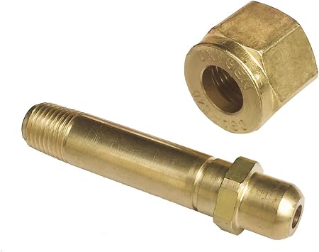 CGA-540 Nut & 3" Nipple, Regulator Inlet Bottle/Cylinder Fittings Oxygen