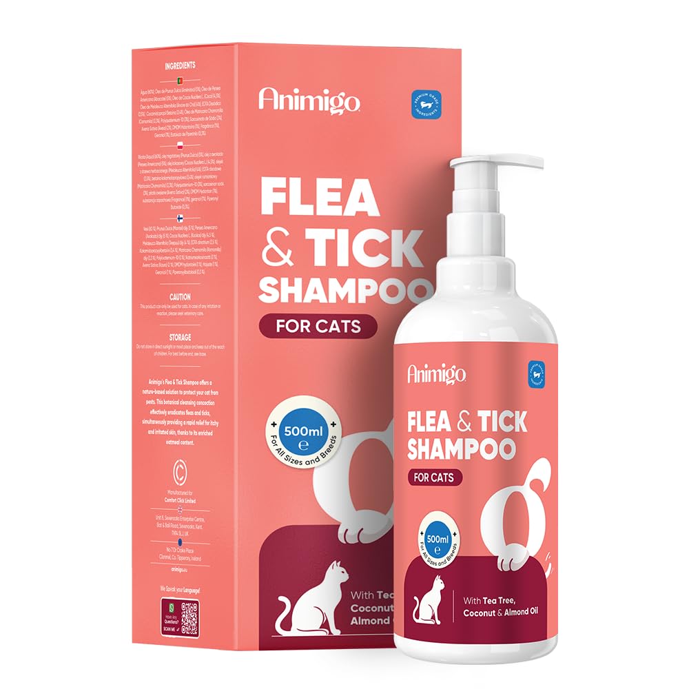Animigo Flea & Tick Shampoo for Cats 500ml Shampoo