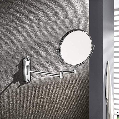 Miroir de vanité en laiton de 6 pouces avec face double 5X JCAKES