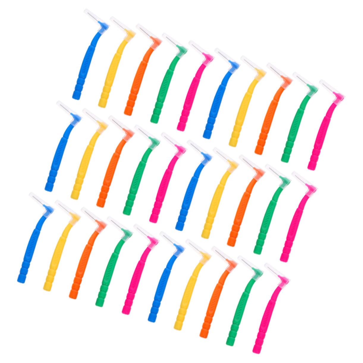 Beavorty 5 Set Spazzolino Interdentale Pulisci Denti Spazzolino Manuale Interspaziale Ergonomico Spazzolini Da Denti Quotidiani Lana Di Nylon 30 Pezzi * 5