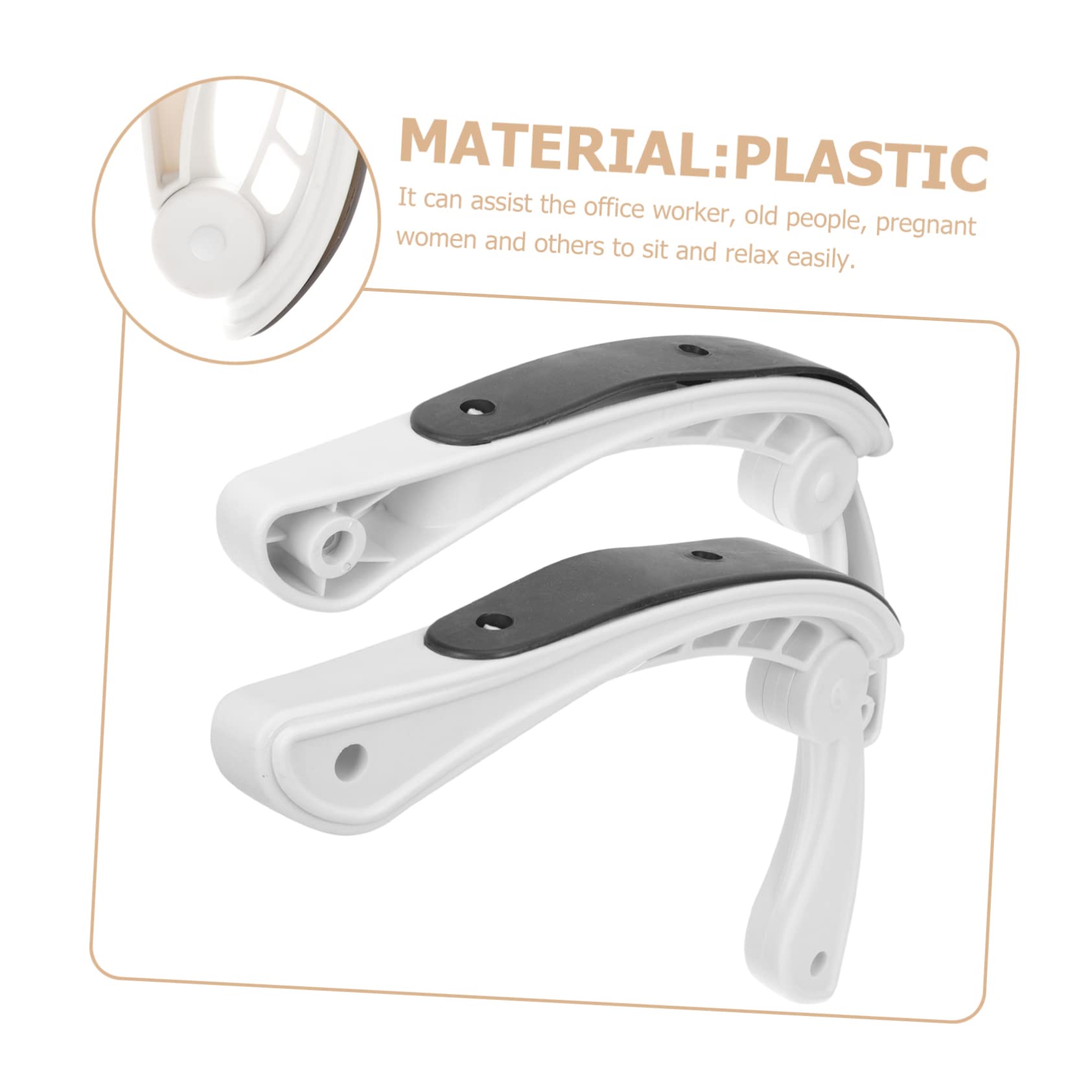 2 Piezas cadeira ergonomica Ergonomic Chair sillas escritori telescópico Cubierta del reposabrazos Silla de Componente Oficina Silla de Juego el plastico